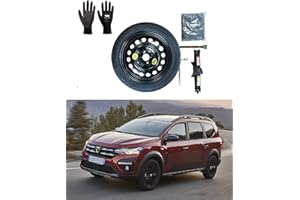 D'ANGELO 1988 Kit roue de secours 16" 135/90R16 compatible avec Dacia Jogger avec cric, clé et housse