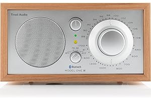 Tivoli Audio Model ONE Bluetooth - Poste Radio Vintage Retro en Bois Petite Radio Cuisine AM / FM Secteur Enceinte Bluetooth Radio - Bois Argent