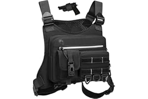 ‎BLESMALLER BlesMaller Taktische Brusttasche Herren Chest Rig Bag reflektierend Molle Sport Weste für Jagd Outdoor Laufen Radfahren EDC Pouch