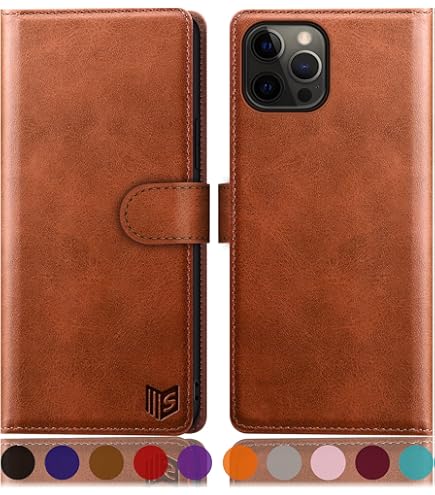 EKAM Premium PU Leather Flip Wallet Case [RFID Blocking ] [Card Holder - View #9