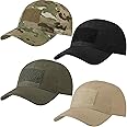 Geyoga 4 Pieces Tactical Army Hats Adjustable Operator Hat Military Patch Breathable Baseball Hat for Men Women Outdoor