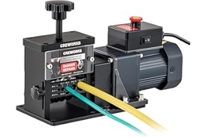 CREWORKS Pelacables Automático Máquina de Pelacable Electrica 25W pela Cables de Electricidad 1,5mm-17mm con 8 Canales para Reciclaje de Cobre