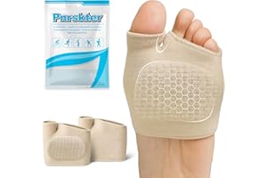 PNRSKTER Metatarsal Pads for Women Men, 2 PCS Ball of Foot Cushion Pads, Breathable Soft Metatarsalgia Pads, Metatarsal Support, Foot Pads for Ball of Foot, Forefoot Cushion Pads (M/L)