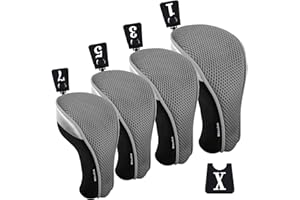 Andux Set di 4 copri mazze da golf da 460 cc per mazze da fairway in legno