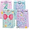 12 Geschenktüten + 18 Aufkleber Für Kindergeburtstag – 22x12x8 Cm, Bunte Motive, Kraftpapier