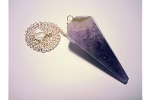 CHABOTTAKRA Pendolo Gemma/Pietra Preziosa Ametista Cristallo di Rocca ed Altre sorte