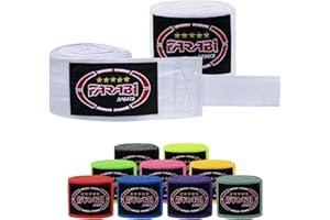 Farabi Sports Kids Vendas Boxeo 2,5 Metros de Largo Vendas Boxeo - Cinta Boxeo con par para MMA, Muay Thai, Entrenamiento, Kickboxing y Deportes de Combate
