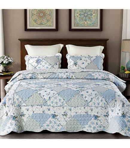 Lady Ann Tagesdecke Mit Rüschen – Queen Size, 3-teilig, Ultraweich, Im Shabby-Chic-Landhausstil