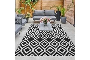 ENIPATE nipate Outdoor Rugs for Garden Patios, 5x8ft Plastic Weatherproof Woven Picnic Blankets, Reversible & Easy Cleaning Deck Carpet Camping Mats