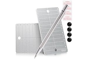 CONDOLD Steel Bitcoin Wallet Kit Includes 2 Pieces Crypto Seed Storage Steel Plates and 1 Pieces Engraving Pen for Private Keys Supports up to 24 Words with Uniquely Labeled and Button (1 Set)