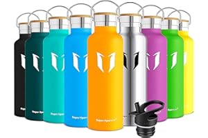 Super Sparrow Gourde Isotherme - Bouteille Isotherme - 350ml, 500ml, 620ml, 750ml, 1L - Gourde INOX Bouche Standard - Gourde Sport Étanche - Gourde Enfant sans BPA, pour Sport, Gym, Voyage