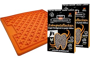 QCHEFS Lickimat Buddy M Dental Care for Dogs First Bad Breath Tartar Gum Disease with Vitamins and Minerals and Prebiotics Support Probiotics Pack of 2