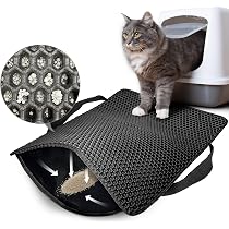 Tappetino Antiscivolo Impermeabile Tappetino EVA Lavabile Per Gatti Tappetino Lettiera Gatto 75x55 Cm - Doppio Strato Nido D'Ape Impermeabile Tappetino Nido Ape 75x55 Tappetino Antiscivolo Gatti - 7