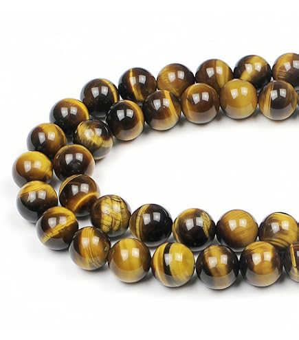 TOAOB 200 Pezzi Perline Pietra Occhio di Tigre Naturale 4 mm Rotondi Gemma per Collana Braccialetti Fai da Te Creazione di Gioielli