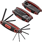 Amazon Basics – Faltbares Innensechskant-Schlüssel-Set, 3er-Packung, metrisch/SAE/Torx