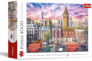 Trefl - Spacer po Londynie - Puzzle 4000 Elementów - Układanka Dla Miłośników Podróży, Europejska Stolica, Wielka Brytania, Anglia, DIY, Kreatywna Rozrywka, dla Dorosłych i Dzieci od 15 Lat