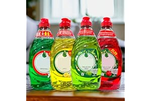 Krishna Stores Limited Fairy Washing Up Liquid 4 x 320 ml - Apple & Rhubarb, Pomegranat Grapefruit, Original, Lemon (4 pack bundle)