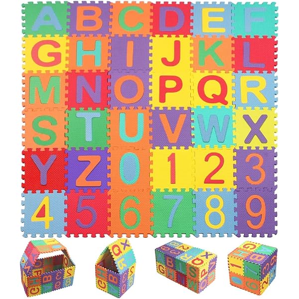 Haloyo 36 Pièces Puzzle en Mousse Tapis De Jeu,en Mousse pour Bébé