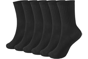 JOCMIC Kids Socks for Boys Girls Half Cushion Toddler School Sports Crew Breathable 3-13 Years