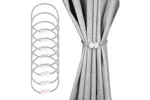 SGEHAI 8 Stück Vorhang Raffhalter,Gardinenhalter,Raffhalter für vorhänge,Vorhang Halter,Vorhanghalter,gardinen Raffhalter,Raffhalter für gardinen,Raffhalter magnetisch,gardinenhalter Raffhalter grau