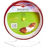 Kaytee Silent Spinner Wheel For Pet Syrian or Large Breed Hamsters, Sugar Gliders and Gerbils, Large 10 Inch