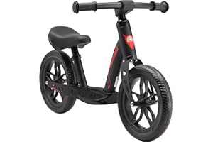 BIKESTAR Bicicletta Senza Pedali Extra Leggera per Bambino et Bambina 2-3 Anni | Bici Senza Pedali Bambini 10" Pollici Eco Classico | Nero