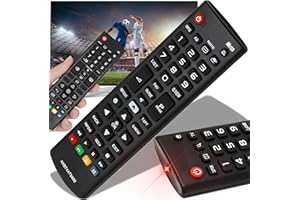 ‎RETOO Retoo Uniwersalny pilot do telewizorów LG, AK74475490, HDTV AKB75095308, AKB75095307, AKB73715601, Ultra HD, bez konfiguracji, kompatybilny z LG LCD, LED