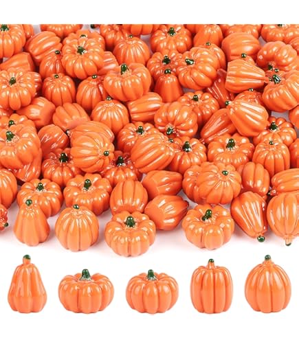 YiYa 80 Pièces Mini Citrouille Décorations Citrouilles
