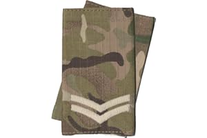 CL Distribution Pair Of Ivory on Multicam/MTP Corporal Rank Slides (Multi Terrain Pattern
