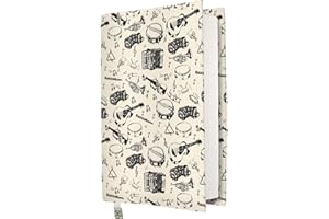 KAPAX Book Sleeve Cover - Hard Books Cover for Paperback, Washable Fabric, Book Protector- Padded, Tablet Pc Case Cover for Adult (Instruments, M)