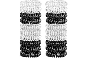 JessLab Spiralne gumki do włosów, 20 sztuk, bez pozostawiania śladów, do kabli telefonicznych, bez fałd, z tworzywa sztucznego, bez uszkodzeń, ozdoba do włosów, dla dziewcząt, kobiet, na prezent