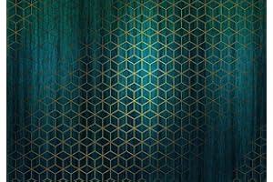 Komar Vlies Fototapete MYSTIQUE VERT | Tapete, XXL, Dekoration, Jugendstil, Schlafzimmer, Wohnzimmer, Büro, Flur | Größe 400 x 280 cm (Breite x Höhe) | HX8-047