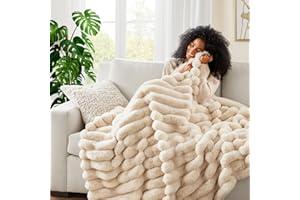 ‎LANQINGLV Lanqinglv Kuscheldecke Flauschig Decke Beige,Super Warme Plüsch Decke Wohndecke Dick,Flanell Decke Winter Couchdecke Überwurfdecke Sofadecke Tagesdecke Für Bett Couch,150x200 cm