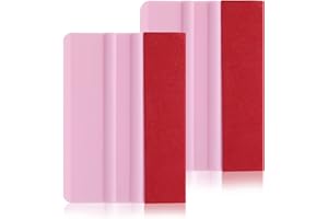 ASTER 2 winylowe ściągaczki do usuwania pęcherzyków powietrza, 10,2 cm, z miękką ściereczką filcową, do samochodu, na okna, tapety, samoprzylepne, 2 szt