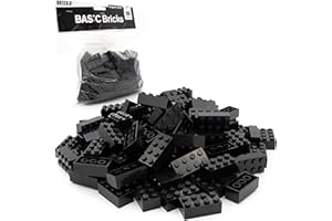 BRICK FLIP LEGO 2x4 Mattoncini Classic, Nero, 100 pezzi – Parti singoli nella confezione grande, mattoni basici | Basic Bricks (3001)…