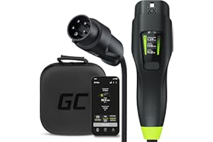 ‎GREEN CELL Green Cell Habu Ładowarka Mobilna EV 11kW 7m Typ 2 do CEE 16A Wallbox 2w1 z Aplikacją GC Kompatybilna z Wszystkimi Samochodami Elektrycznymi Model Y, Model 3, Model S, Model X, ID.4, ID.5, EV6, Mach-E