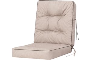 BJIRD Bankauflage für Gartenmöbel, Gartenbank, Polsterauflage für Hollywoodschaukel, Auflagen für Gartenschaukelkissen, Sitzkissen, Stuhlauflage, Indoor/Outdoor - Beige - 60 cm (1 Stück)