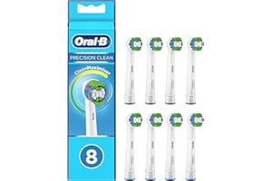 Oral-B Precision Clean Brossettes De Rechange Clean Maximiser Pour Brosse À Dents Électrique Jusqu’À 100 % D’Élimination De La Plaque Dentaire, Pack De 8