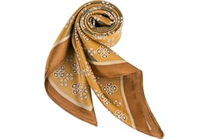 DAMILY Sciarpe Maschile Bandana Quadrato Morbido Paisley Sciarpa di Seta Legare Liscio Banchetto Ascot Costume Fazzoletto, Esercito verde, M