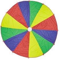 Parachute De Jeu Pour Enfants Arc-en-ciel - 3,6 M Avec 12 Poignées - Jeux De Groupe Pour 3 à 8 Enfants