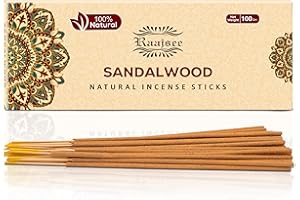 Raajsee Räucherstäbchen 100-G-Packung Incense Sticks, Sandelholz Räucherstäbchen Weihrauch,Spirituelle Geschenke Holy Smokes Raucherstächen Chakra Rauchstäbe Set