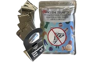 Mh Mediterraneanhabitat Trappole ai Feromoni Anti Tarme – Confezione da 5 Trappole Adesive per Armadi e Vestiti – Antitarme Naturale ed Efficace Senza Prodotti Tossici