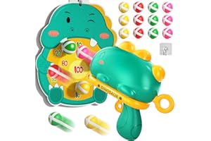 CI VETCH Kids Blaster Gun Shooting Games Dart Board Toys for Boys Girls Ages 3-5 6-8, Outdoor Indoor Dinosaur Dart Board for Kids Birthday Gifts, Ideas Party Game Toys Gifts for 3 4 5 6 7 Year Old Boys Kid