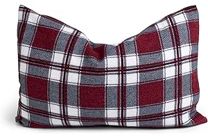 GIRAFFENLAND Cuscino con lavanda 30x20cm - " Flanella a scacchi rosso" + imbottitura biologica- Cuscino con profumo naturale