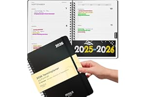 ‎MILULA STUDIOS 2026 A5 Diary - Minimalist Book Calendar July 2025 to December 2026 - Weekly Planner for Appointments & Organisation - Annual Calendar 18 Months - Practical Appointment Calendar Book Calendar