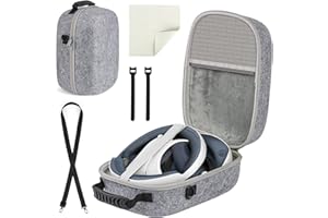 HuiJuKeJi Hard Carrying Case Compatible with Playstation VR2 Gaming Headset and Touch Controllers Accessories,Waterproof Box for PSVR2 with Shoulder Strap＆Clean Cloth - Excluding vr for PSVR2
