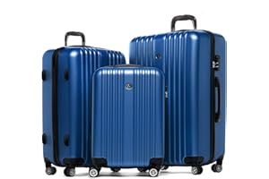 FERGÉ Set valises Trolley Toulouse | Bagages Rigide 4 Roues 360 degrés | Valises Voyage léger Vacances