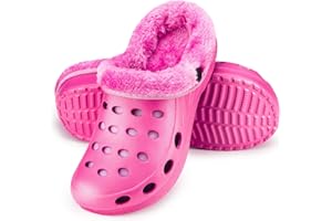 ESTRO Pantofole Donna Invernali Chiuse - Ciabatte Giardino Uomo Zoccoli Gomma con Pelo Zoccoli Donna Invernali Ciabatte Donna Invernale A01