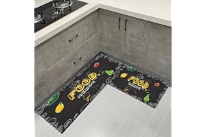 LXTOPN Tappeto da cucina lavabile e antiscivolo, lavabile con retro in gomma naturale, 40 x 120 cm e 40 x 60 cm (HJL)