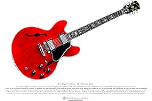 George Morgan Illustration Eric Clapton Gibson ES-335 Creme Guitar ART POSTER A3-Format